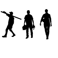 mine worker silhouette illustration