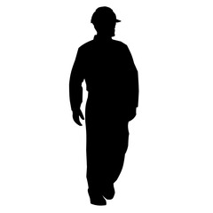 mine worker silhouette illustration
