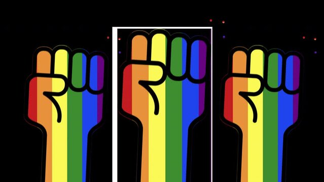 Manos de Orgullo LGBT+ D&iacute;a Internacional contra la Homofobia, la Transfobia y la Bifobia. Sin fondo versi&oacute;n 3