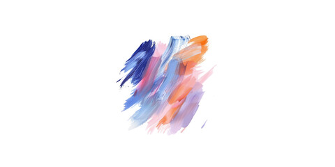 Obraz na płótnie Canvas watercolor brush stroke, pastel color, pink orange blue purple, clipart, white background
