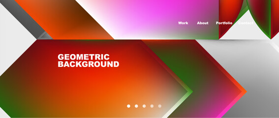 Fototapeta premium This geometric background features an array of triangles in automotive lighting inspired colors such as amber, magenta, and a sleek design perfect for display devices and closeup shots