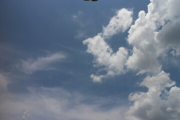 Blue sky and clouds background.