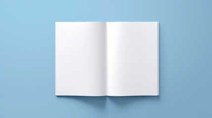 3D Rendering of Opened Blank White A4 Magazine Brochure Mockup
