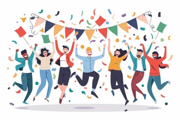 Business Concept : Celebrating Success Together