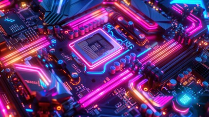 Obraz premium Photos CPU board modern style