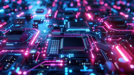 Obraz premium Photos CPU board modern style