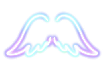 Cupid wing neon rainbow