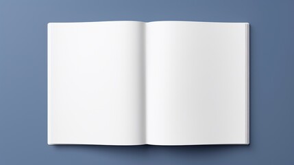 Fototapeta premium 3D Rendering of Opened Blank White A4 Magazine Brochure Mockup 