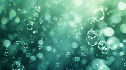 Defocused tranquility Soft unfocused glimmers of bubbles floating in a serene underwater scene inducing a sense of calm and peace. .