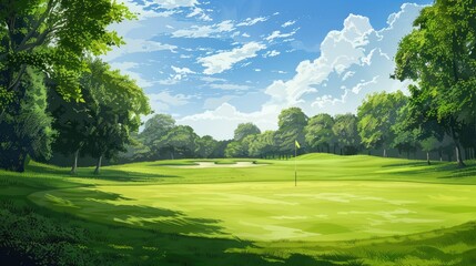 Background of a golf course