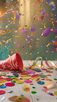 Celebration Confetti with Party Horn