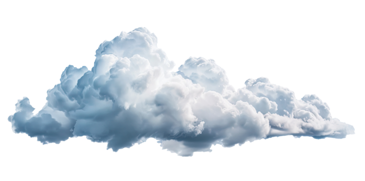 Big cloud isolated on transparent background