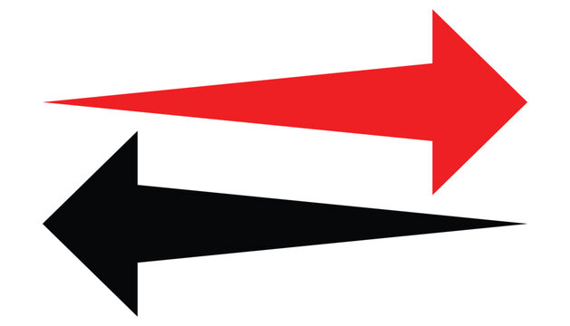 recommend clip art: Straight long double vector arrow. Horizontal long straight arrow with two left and right pointers. Black width symbol isolated on white background. EPS 10.