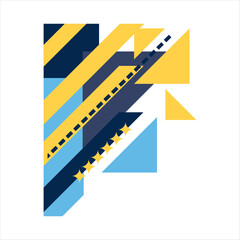 Modern Corner Geometric Shape Vector Element