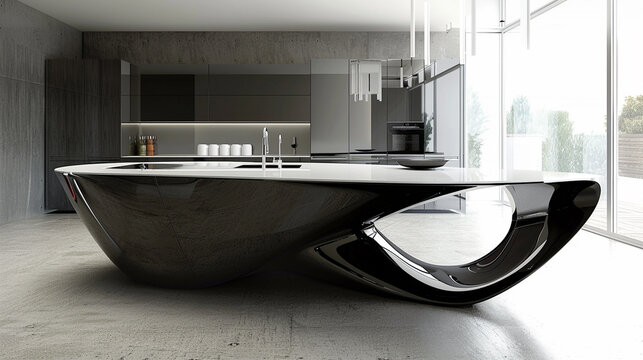 A sleek and modern design with a futuristic twist,