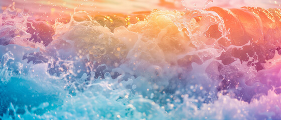 Colorful ocean for banner background