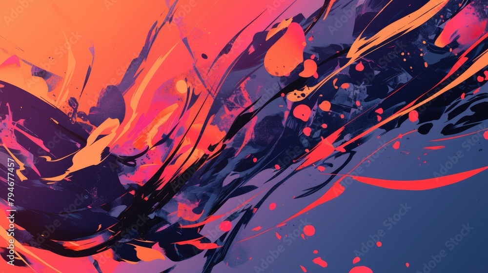 Poster dynamic abstract background for designing flyers banners and landing pages with a 2d illustration