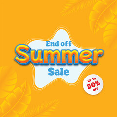 Vector illustration summer sale season background