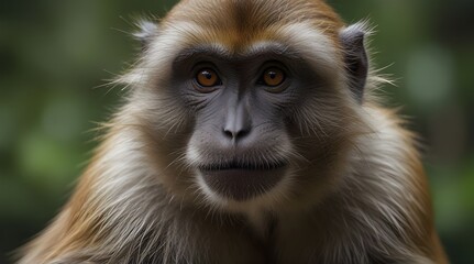 Obraz premium Monkeys grooming each other.generative.ai 
