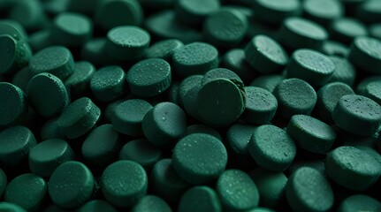Future factory uses advanced tech to produce high quality spirulina proteins and omega Place for adding text or design.generative.ai  - obrazy, fototapety, plakaty