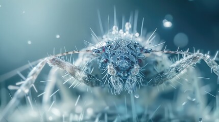A close-up of a mite, emphasizing the need for pest control and the potential health risks associated with mites.