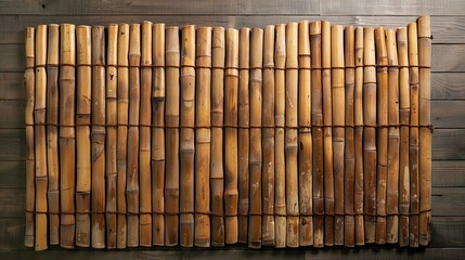 A bamboo mat or rug, showcasing the versatility of bamboo as a material for home decor and furnishings.