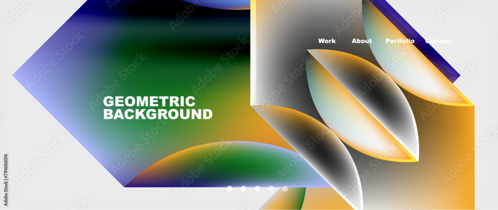 Poster a gradient of colors creates a geometric background resembling a closeup of citrus petals. the liqui