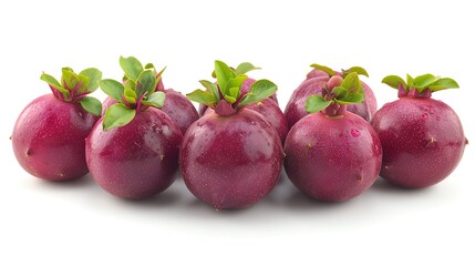 Fresh Mangosteen isolated on white background