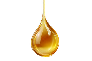 Drops of pure honey isolated on a transparent background