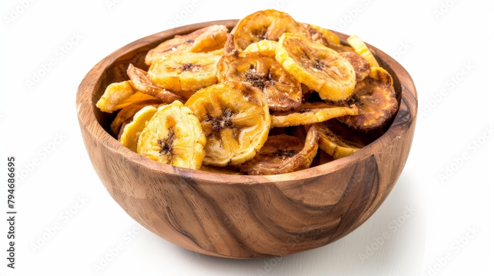 Poster wooden bowl filled with assorted fruits