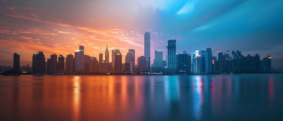 Obraz premium skyline of modern city background