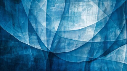 A detailed close-up of a blue abstract background featuring a dynamic pattern of wavy lines in varying shades of blue - obrazy, fototapety, plakaty