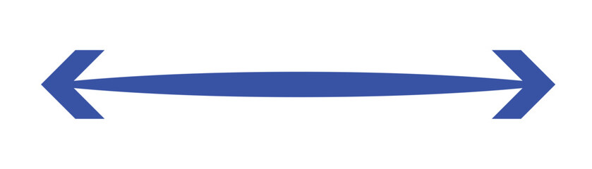 Fototapeta premium blue arrow icon. Long blue arrow icon. 