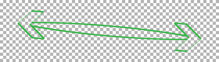 Straight green arrow. Long green arrow indication sign isolated on a transparent background. Vector illustration. EPS 10.