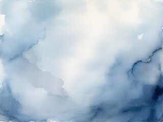 Watercolor  wash background in color  blue
