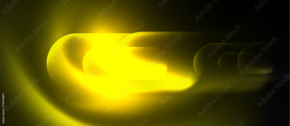 Poster a subtle yellow light illuminates the dark background, creating a mesmerizing contrast. the gaslike 