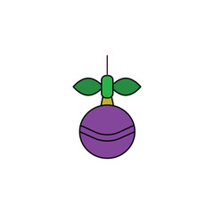 christmas ball vector type icon