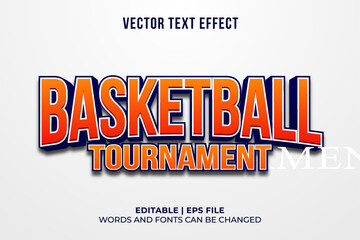 Editable basketball sport text effect
