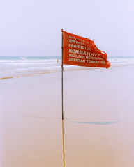 Warning Flag on Bali Beach