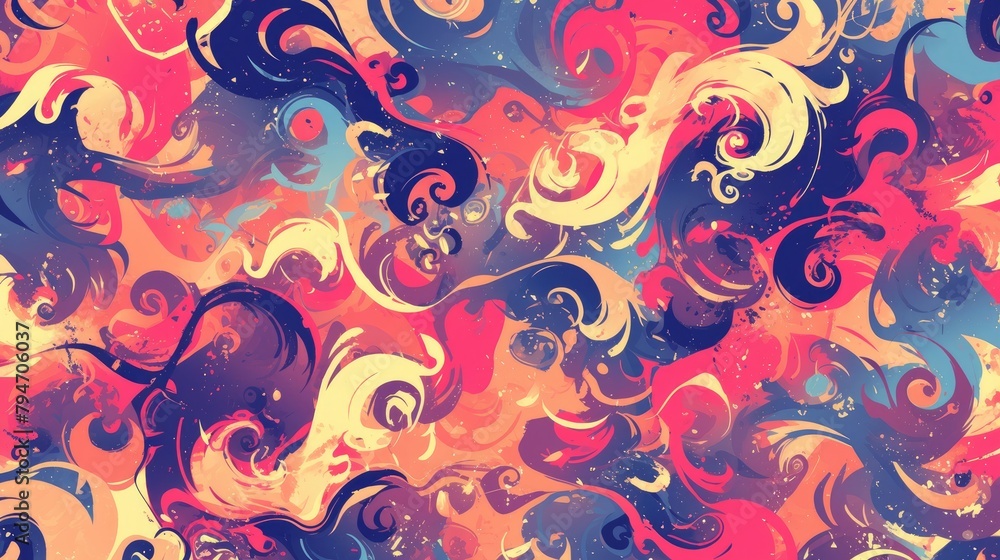 Poster discover a vibrant and intricate abstract pattern perfect for backgrounds this decorative backdrop i
