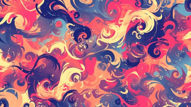 Discover a vibrant and intricate abstract pattern perfect for backgrounds This decorative backdrop is an ideal choice for wallpapers pattern fills web page backgrounds and surface textures