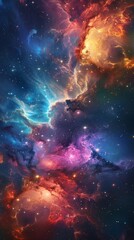 Obraz premium A beautiful space nebula with vibrant colors.