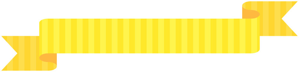 Vector illustration of Simple striped ribbon 6 (yellow)