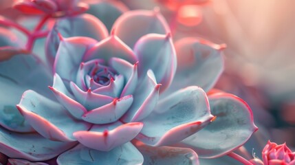 Close up of pink and blue petals