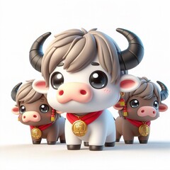 3D buffalo chibi