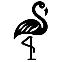 flamingo silhouette vector icon Generative AI