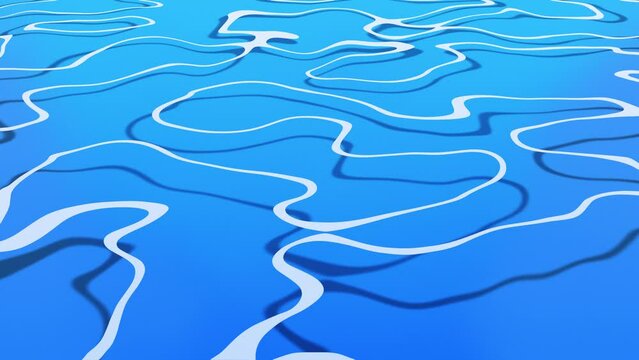 2D Anime Water Background: A 2d cartoon background water animation in an anime style