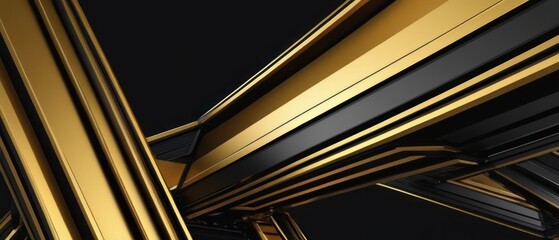 metal gold black background. abstract luxury gold black backdrop