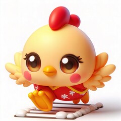 3D chicken chibi