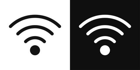Wireless Network Icon Set. Wifi Connectivity Vector Symbol.